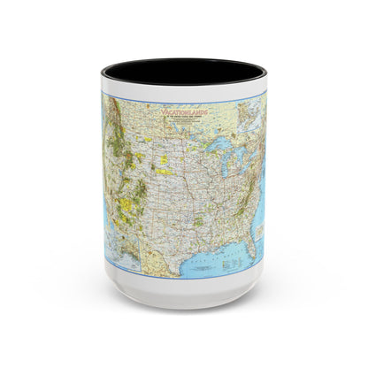 North America - Vacationlands (1966) (Map) Accent Coffee Mug
