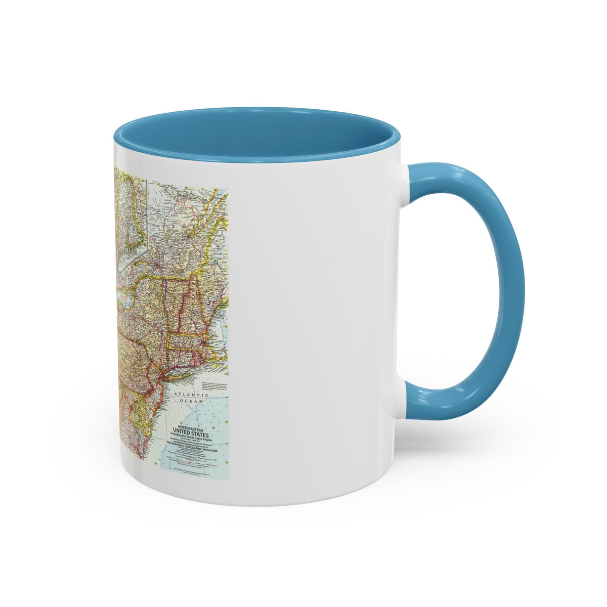 USA - Northeastern & Great Lakes (1959) (Map) Accent Coffee Mug