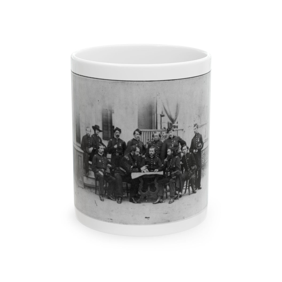 John W. Geary And Staff In Atlanta (U.S. Civil War) White Coffee Mug