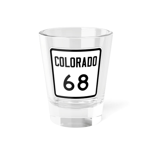 Colorado 68 1946 (Colorado) (Road Sign) Shot Glass 1.5oz-1.5oz-Go Mug Yourself