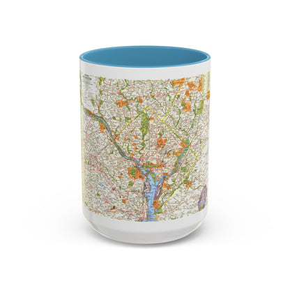 USA - Washington, Suburban (1964) (Map) Accent Coffee Mug