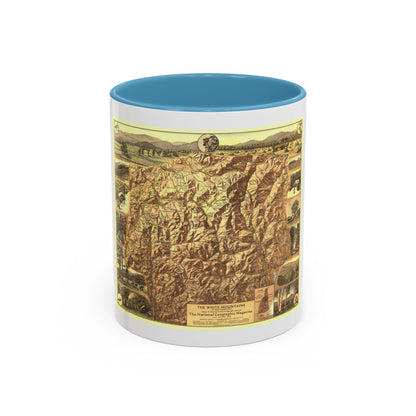 USA - New Hampshire's White Mountains (1937) (Map) Accent Coffee Mug