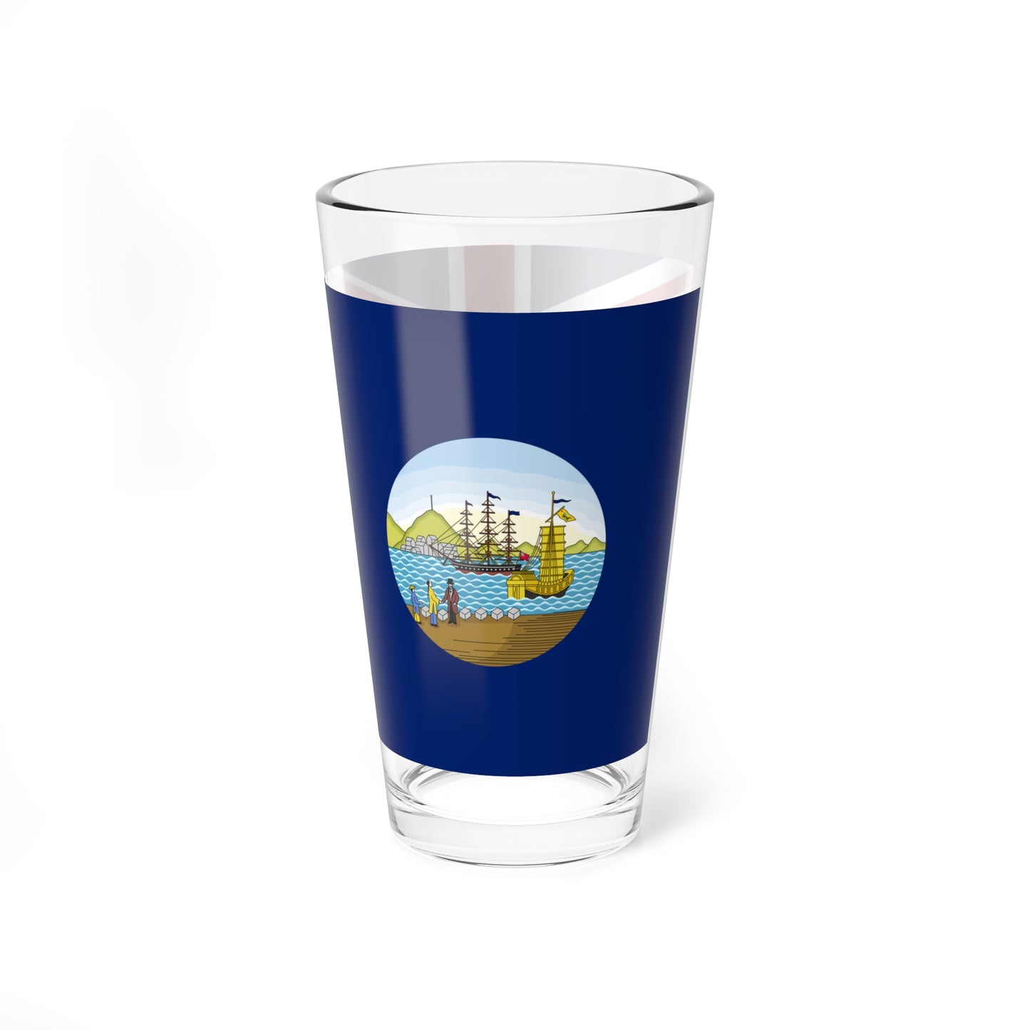 Flag of Hong Kong 1876-1955 (China) Pint Glass 16oz