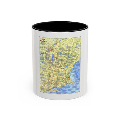 USA - New England 1 (1987) (Map) Accent Coffee Mug