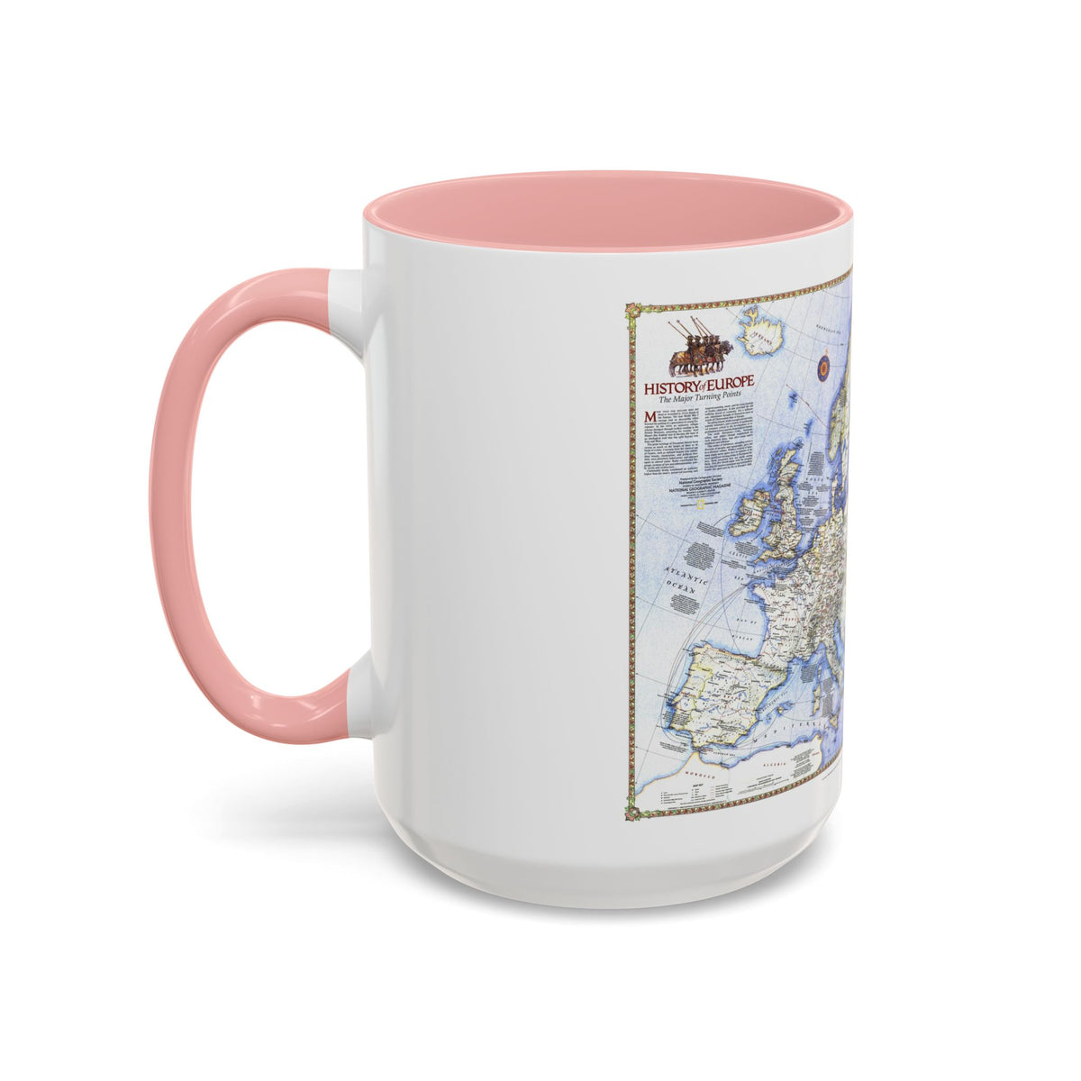Europe - History The Major Turning Points (1983) (Map) Accent Coffee Mug