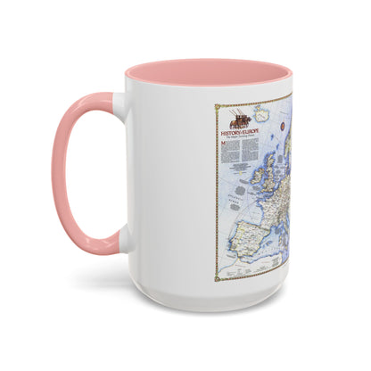 Europe - History The Major Turning Points (1983) (Map) Accent Coffee Mug
