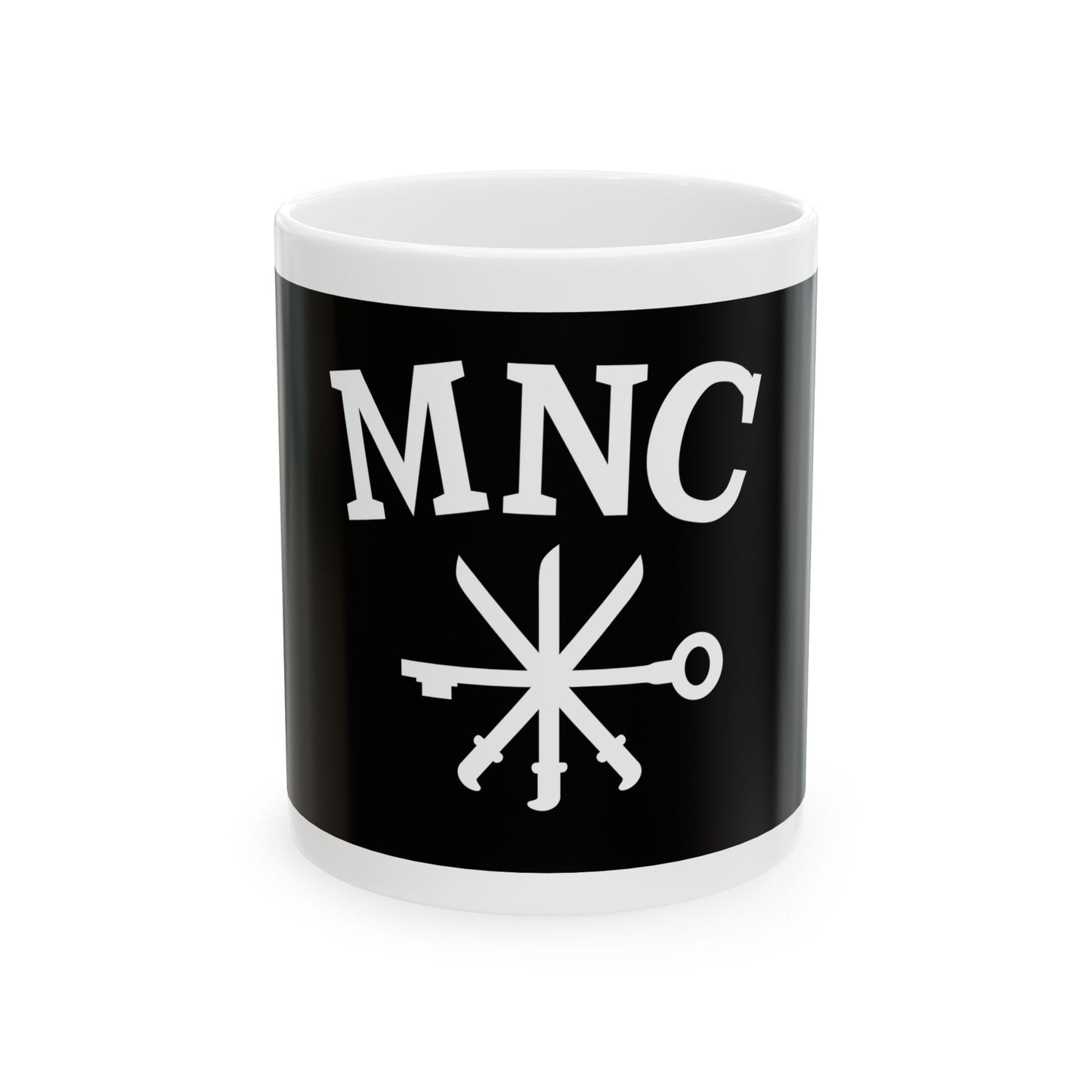 Bandera del Movimiento Nacionalista Cristiano de Cuba (Cuba) White Coffee Mug