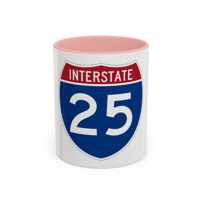 Interstate 25 (U.S. Highways) Accent Coffee Mug