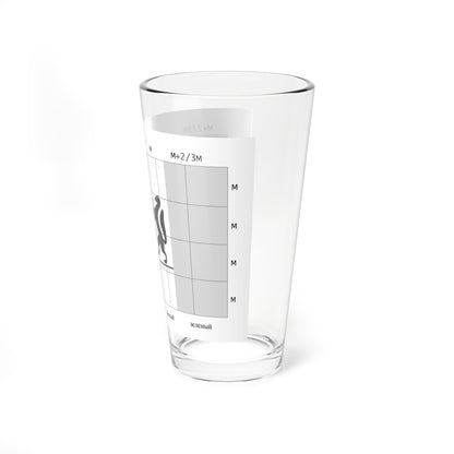 Flag of Novosibirsk oblast scheme (Russia) Pint Glass 16oz