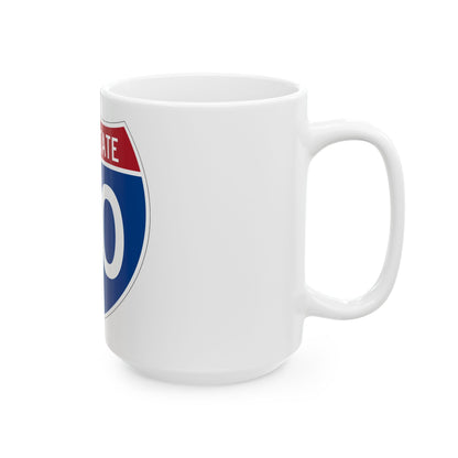 Interstate 40 (U.S. Highways) White Coffee Mug
