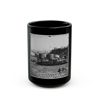 City Point, Va. Another Locomotive At The Same Point (U.S. Civil War) Black Coffee Mug