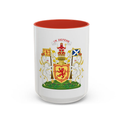 Royal Coat of Arms of the Kingdom of Scotland - Accent Coffee Mug