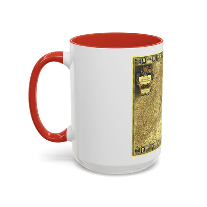 USA - Washington, Historic and Scenic (1939) (Map) Accent Coffee Mug