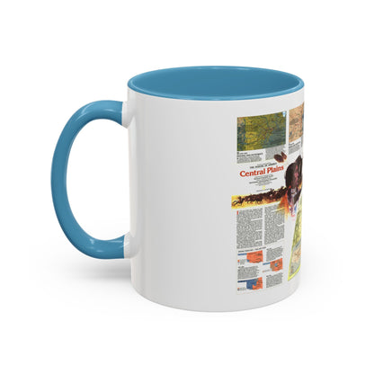 USA - Central Plains 2 (1985) (Map) Accent Coffee Mug