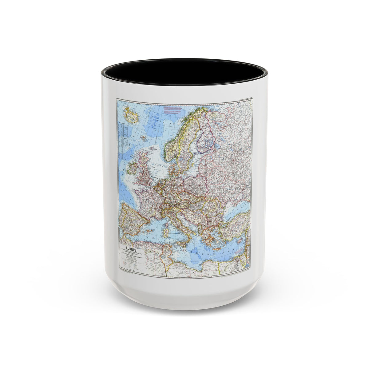 Europe (1969) (Map) Accent Coffee Mug
