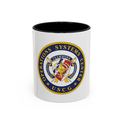 USCG Operations Systems Center (U.S. Coast Guard) Accent Coffee Mug