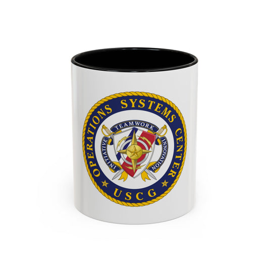 USCG Operations Systems Center (U.S. Coast Guard) Accent Coffee Mug