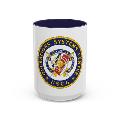 USCG Operations Systems Center (U.S. Coast Guard) Accent Coffee Mug