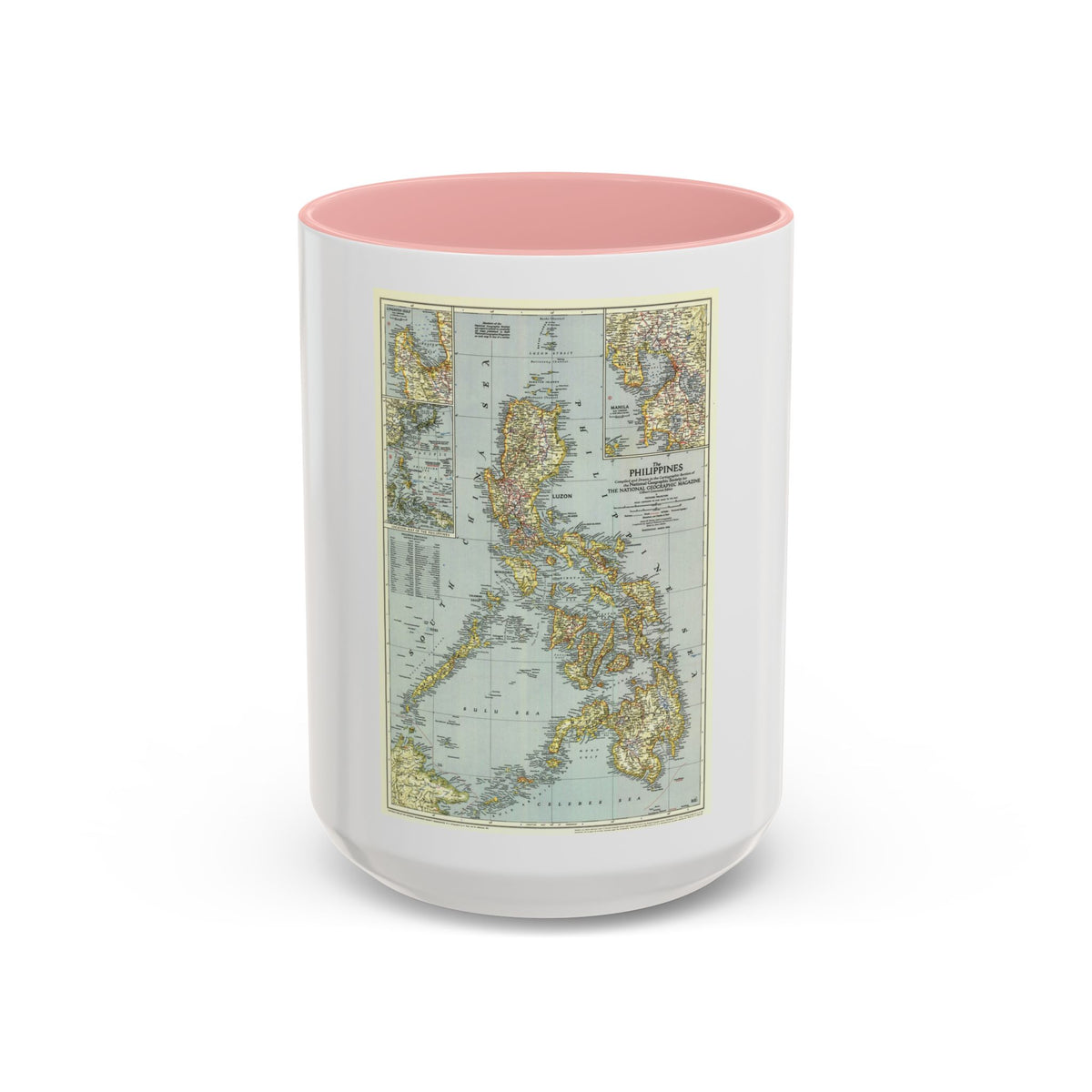 Philippines, The (1945) (Map) Accent Coffee Mug
