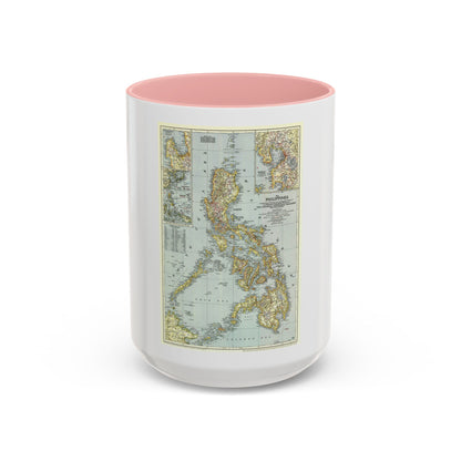 Philippines, The (1945) (Map) Accent Coffee Mug