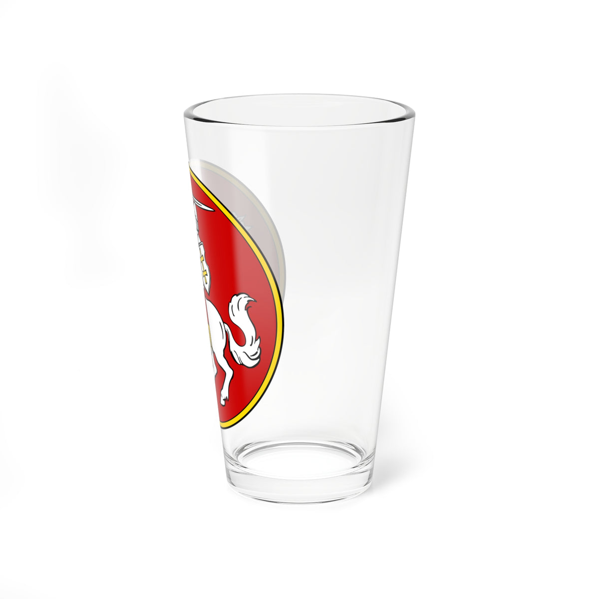 Герб БНР (Belarus) (Coat of Arms) Pint Glass 16oz