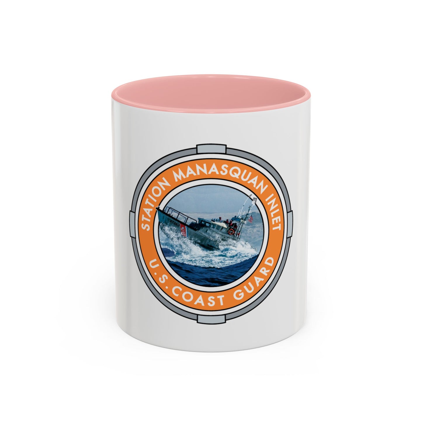 USCG Station Manasquan Inlet (U.S. Coast Guard) Accent Coffee Mug