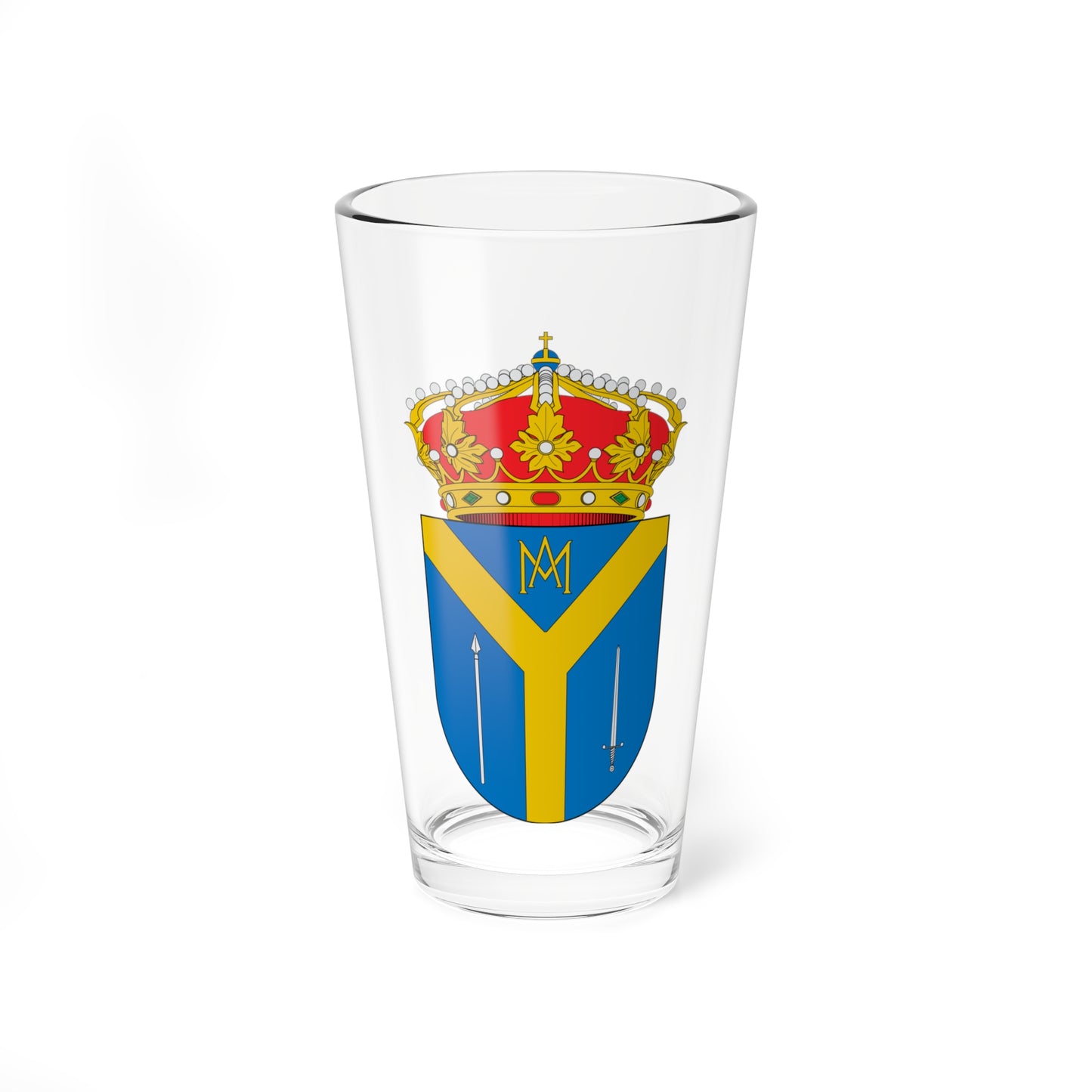 Escudo de Almonacid de la Cuba (Spain) (Coat of Arms) Pint Glass 16oz