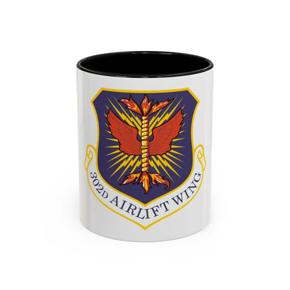 302d Airlift Wing (U.S. Air Force) Accent Coffee Mug