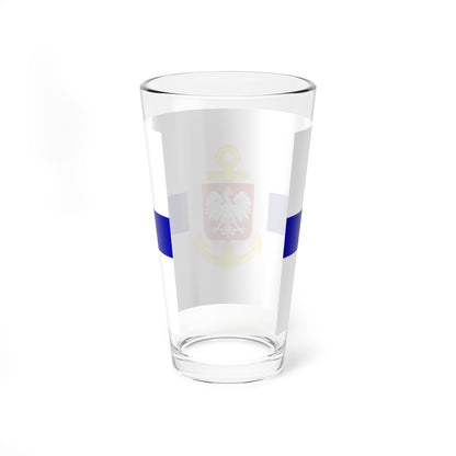 POL service flag blue (Poland) Pint Glass 16oz