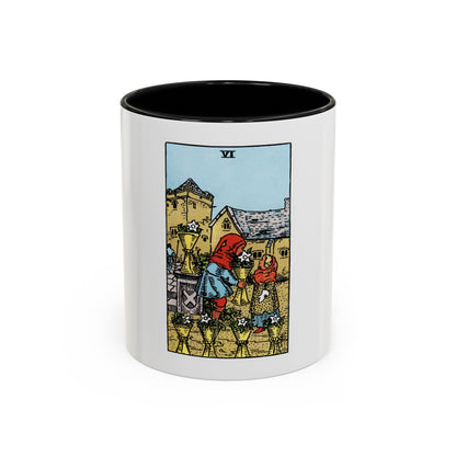 The 6 of Cups (Tarot Card) Accent Coffee Mug