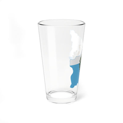Flag map of San Marino (San Marino) Pint Glass 16oz