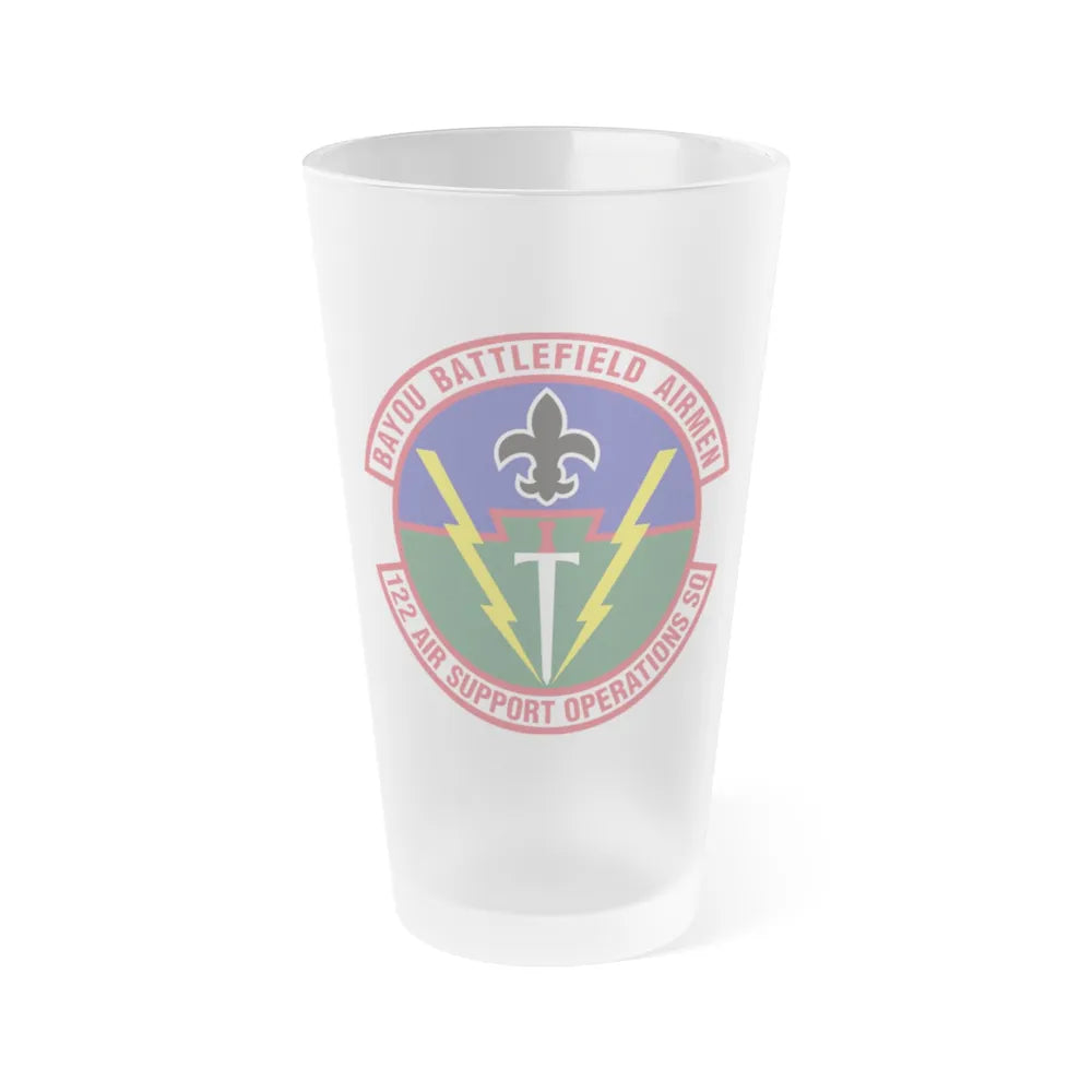 122d Air Support Operations Squadron (U.S. Air Force) Frosted Pint Glass 16oz-Go Mug Yourself