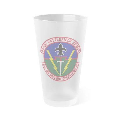 122d Air Support Operations Squadron (U.S. Air Force) Frosted Pint Glass 16oz-Go Mug Yourself