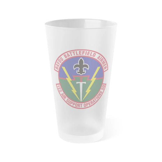 122d Air Support Operations Squadron (U.S. Air Force) Frosted Pint Glass 16oz-Go Mug Yourself