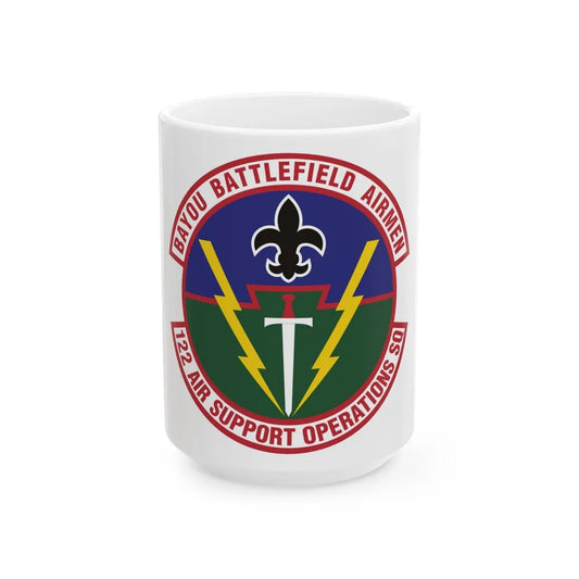 122d Air Support Operations Squadron (U.S. Air Force) White Coffee Mug-15oz-Go Mug Yourself