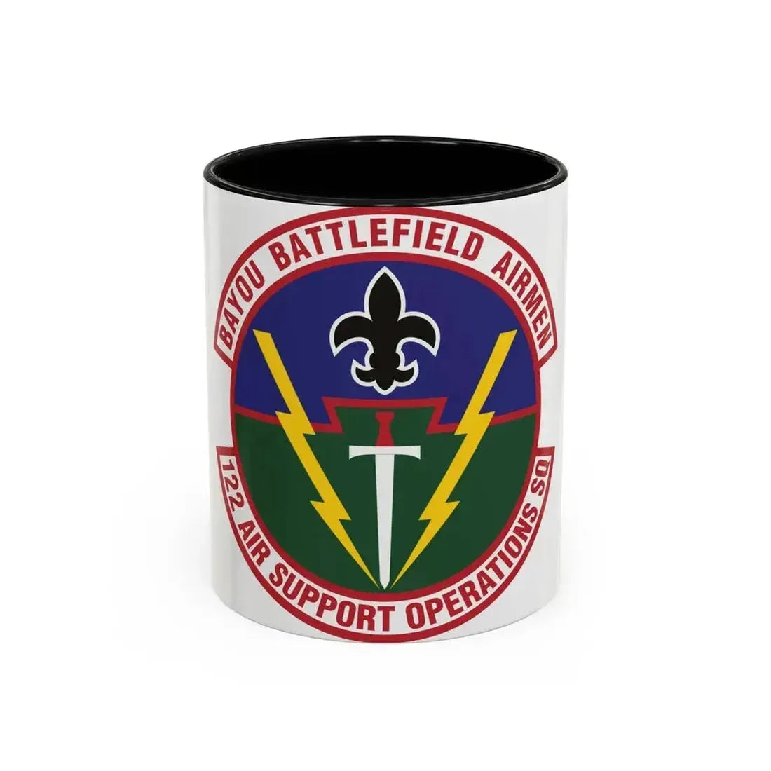 122d Air Support Operations Squadron (U.S. Air Force) Accent Coffee Mug 11oz Black - Go Mug Yourself