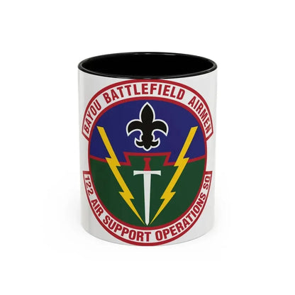 122d Air Support Operations Squadron (U.S. Air Force) Accent Coffee Mug 11oz Black - Go Mug Yourself