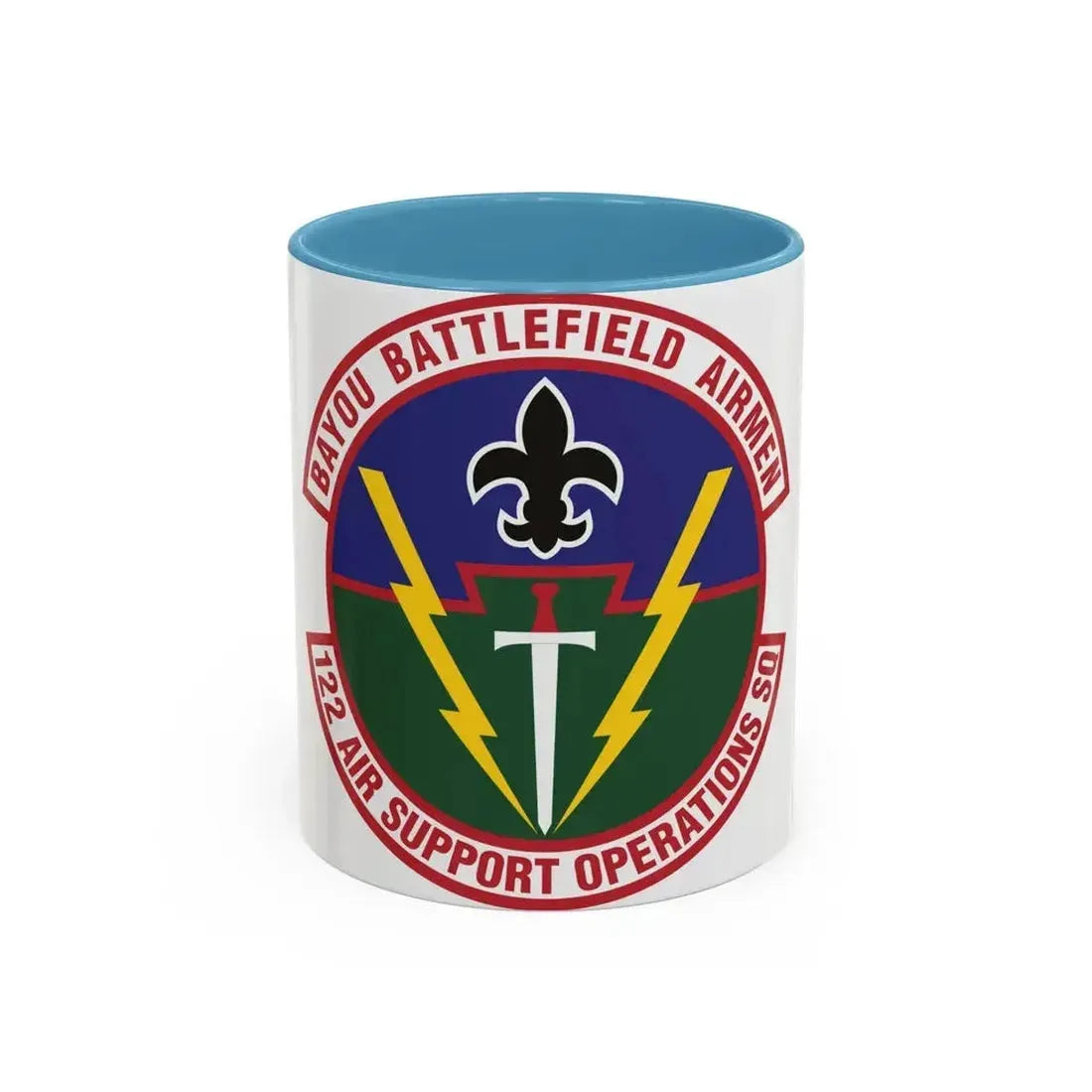 122d Air Support Operations Squadron (U.S. Air Force) Accent Coffee Mug 11oz Light Blue - Go Mug Yourself