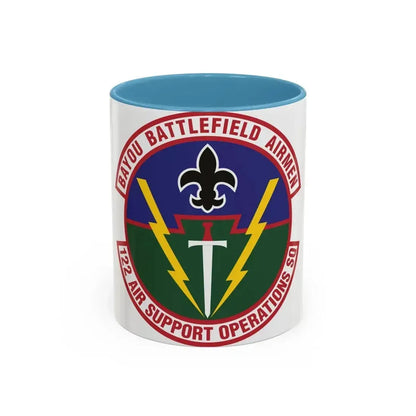 122d Air Support Operations Squadron (U.S. Air Force) Accent Coffee Mug 11oz Light Blue - Go Mug Yourself