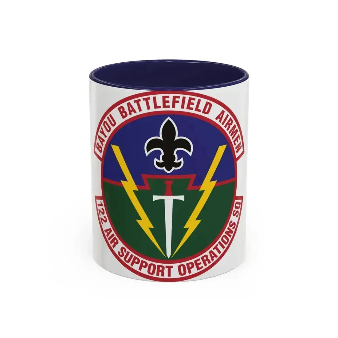 122d Air Support Operations Squadron (U.S. Air Force) Accent Coffee Mug 11oz Navy - Go Mug Yourself
