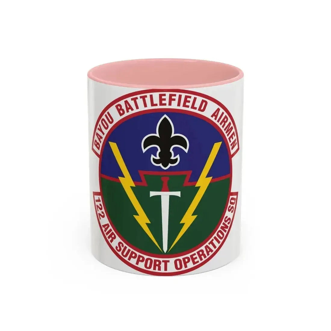 122d Air Support Operations Squadron (U.S. Air Force) Accent Coffee Mug 11oz Pink - Go Mug Yourself