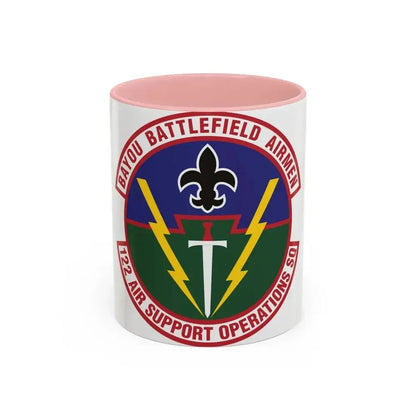 122d Air Support Operations Squadron (U.S. Air Force) Accent Coffee Mug 11oz Pink - Go Mug Yourself