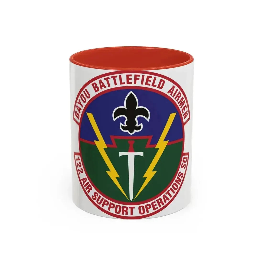 122d Air Support Operations Squadron (U.S. Air Force) Accent Coffee Mug 11oz Red - Go Mug Yourself