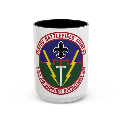 122d Air Support Operations Squadron (U.S. Air Force) Accent Coffee Mug 15oz Black - Go Mug Yourself