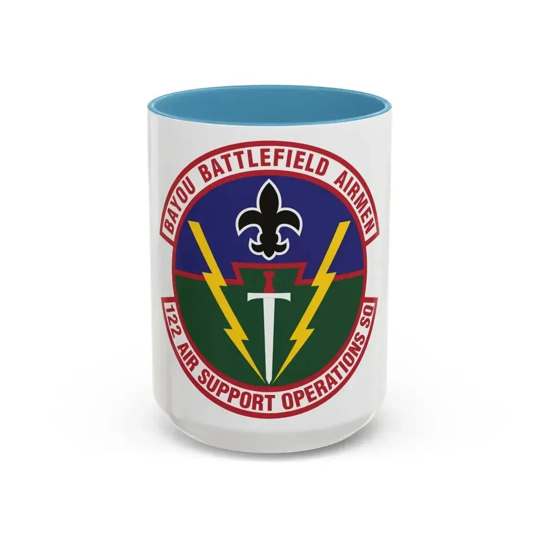 122d Air Support Operations Squadron (U.S. Air Force) Accent Coffee Mug 15oz Light Blue - Go Mug Yourself