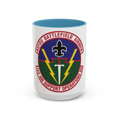 122d Air Support Operations Squadron (U.S. Air Force) Accent Coffee Mug 15oz Light Blue - Go Mug Yourself