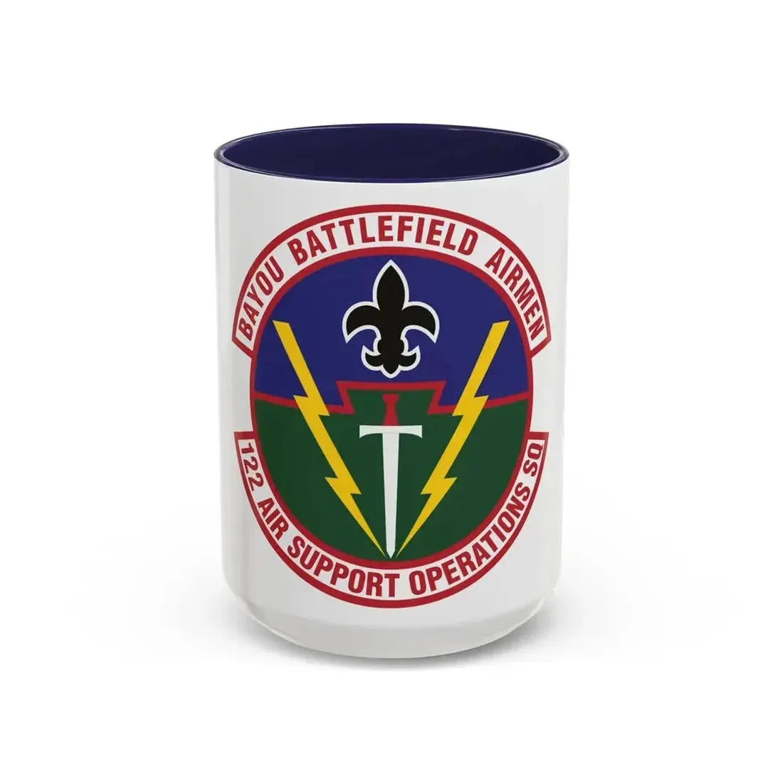122d Air Support Operations Squadron (U.S. Air Force) Accent Coffee Mug 15oz Navy - Go Mug Yourself