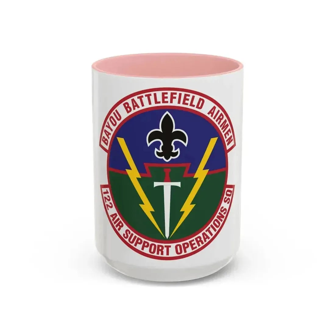 122d Air Support Operations Squadron (U.S. Air Force) Accent Coffee Mug 15oz Pink - Go Mug Yourself
