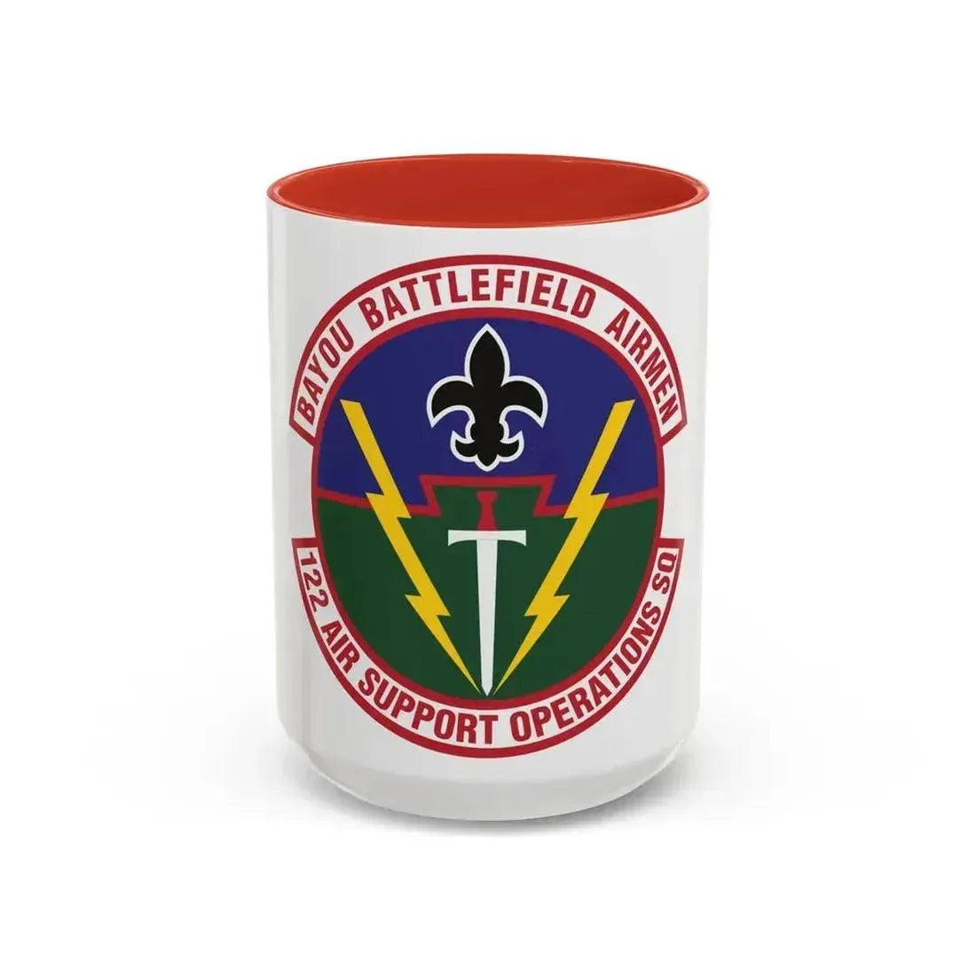 122d Air Support Operations Squadron (U.S. Air Force) Accent Coffee Mug 15oz Red - Go Mug Yourself