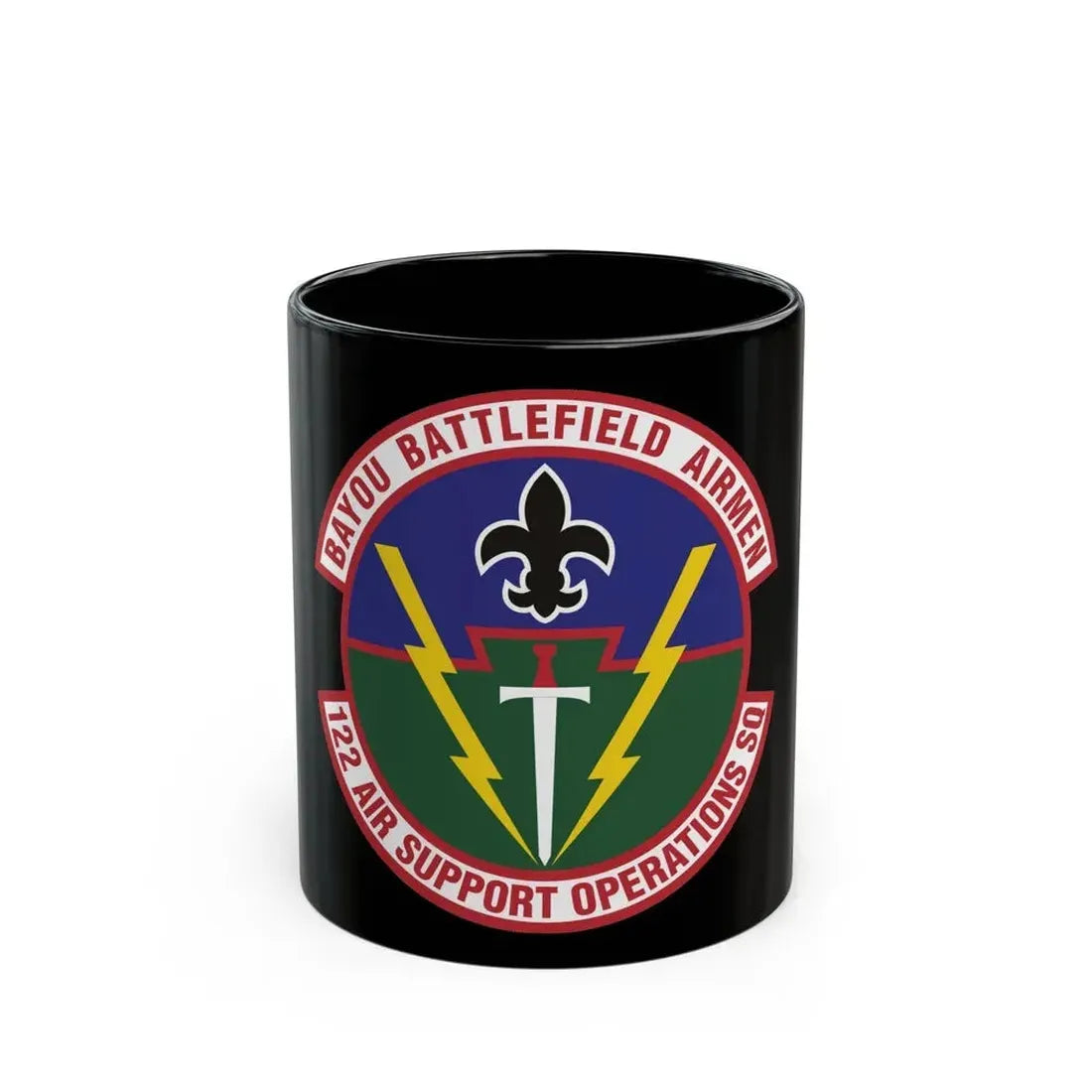 122d Air Support Operations Squadron (U.S. Air Force) Black Coffee Mug 11oz - Go Mug Yourself